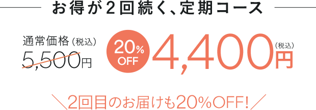 定期2回のご購入 4,400円（税込）