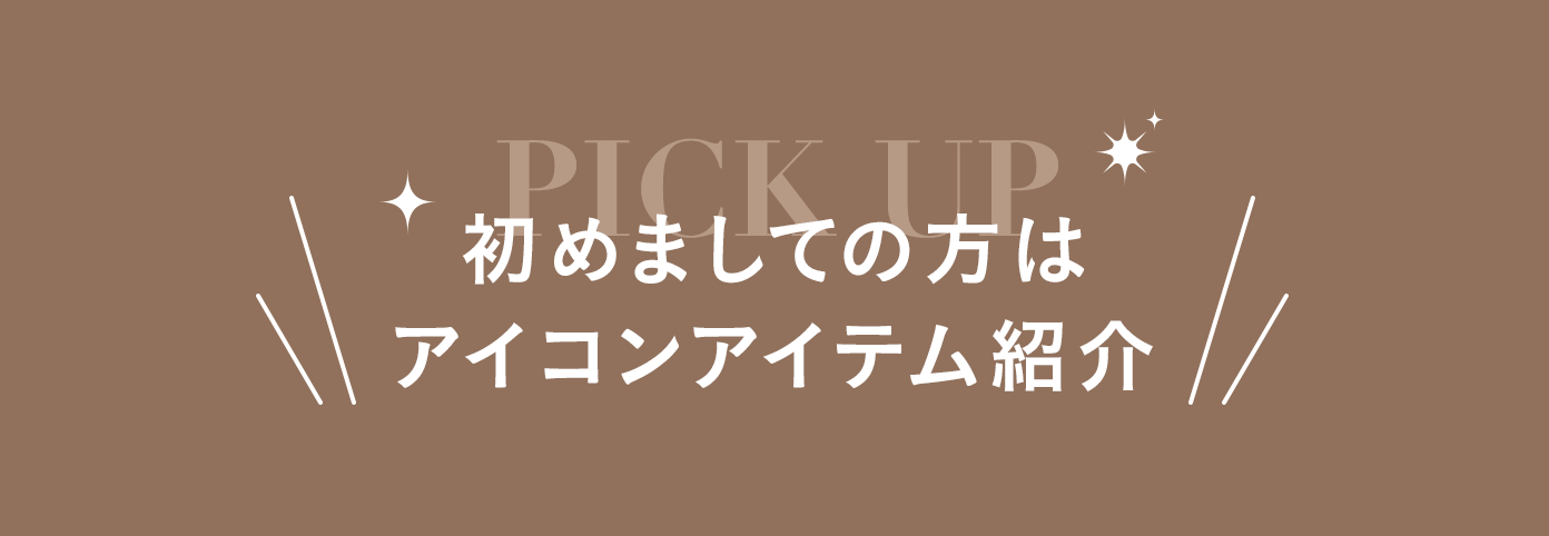 初めましての方はアイコンアイテム紹介