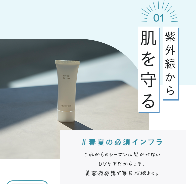 紫外線から肌を守る