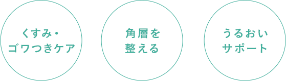 くすみ・​ゴワつきケア 角層を整える うるおい​サポート​​