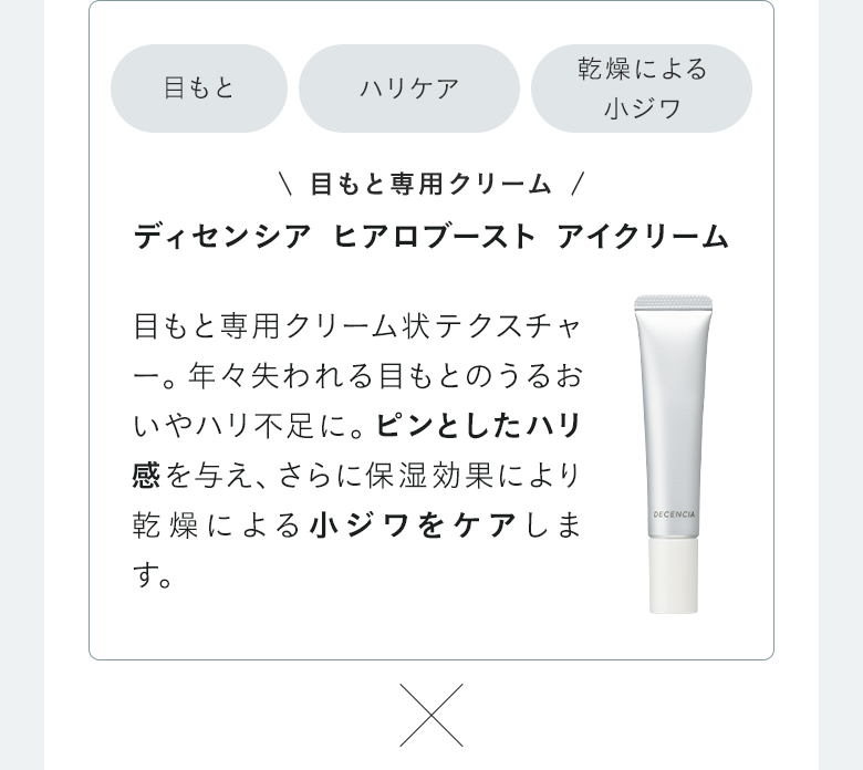 目もと専用クリーム ディセンシア ヒアロブースト アイクリーム