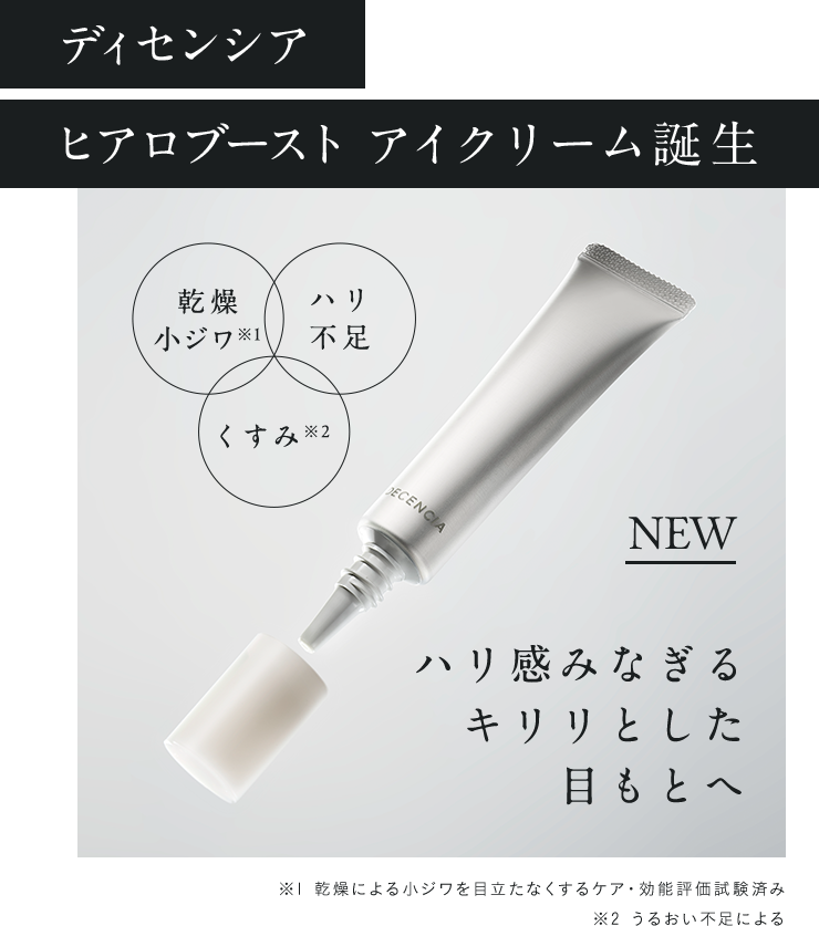 ディセンシア ヒアロブースト アイクリーム誕生