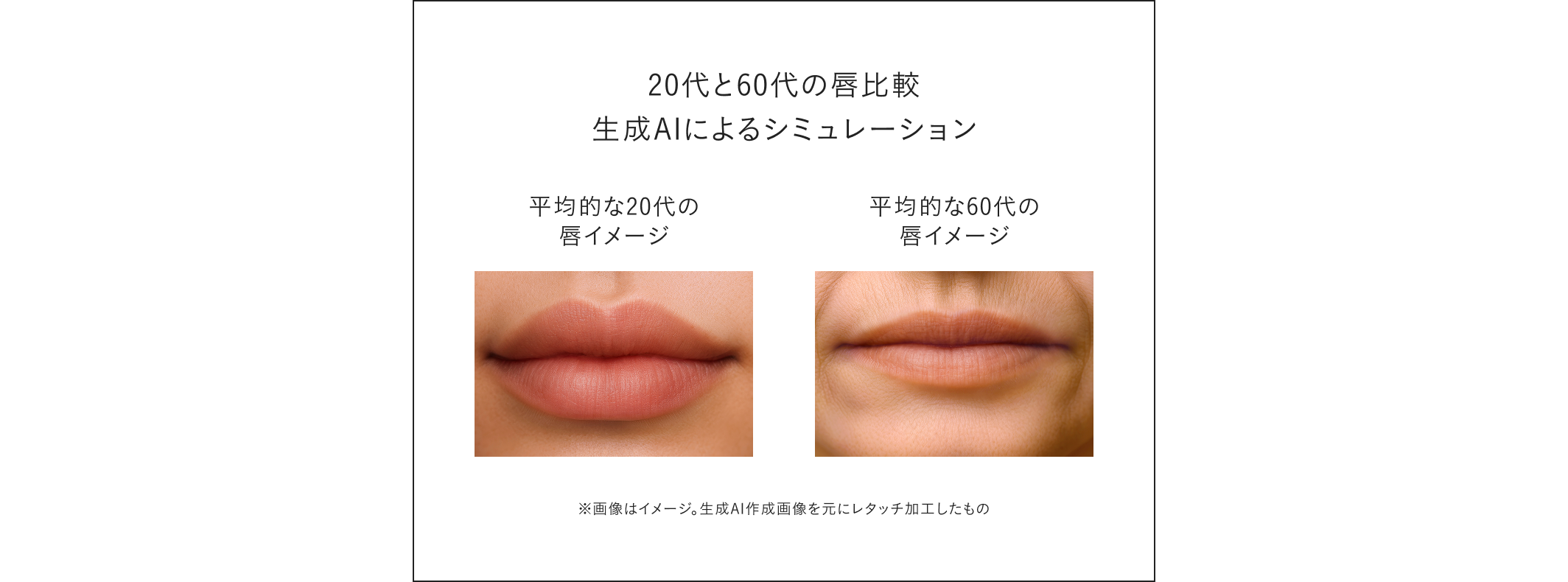 年齢は、肌に出る。唇にもけっこう出る。