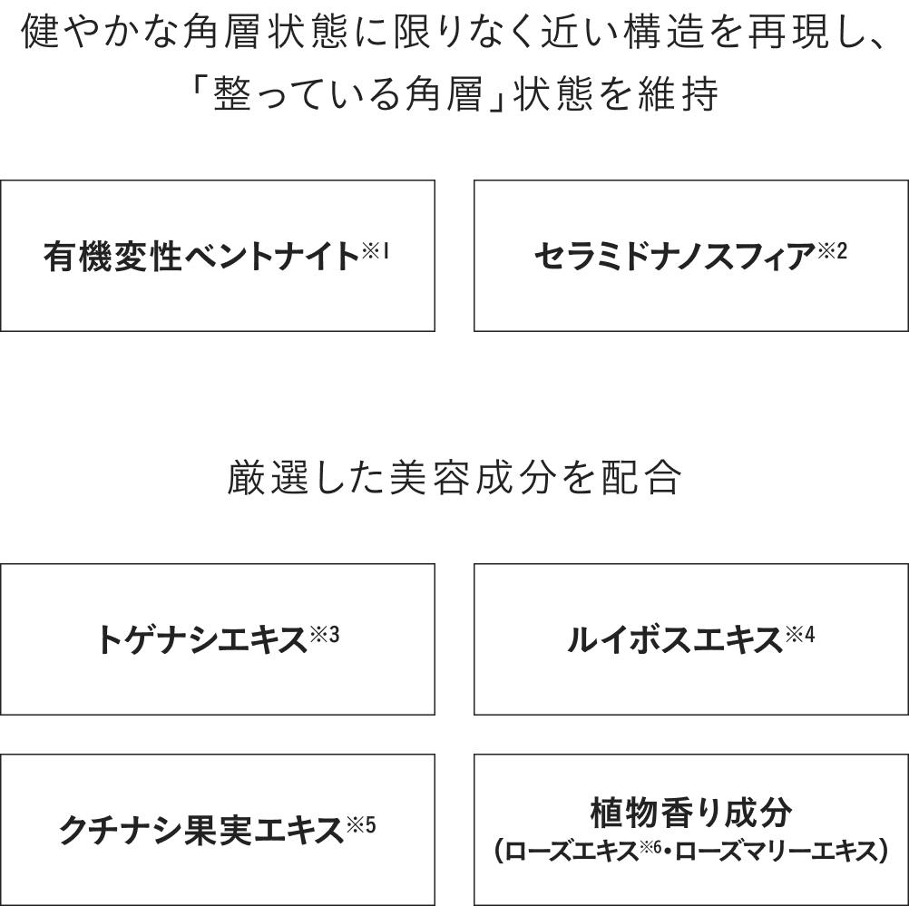 ディセンシアの角層サイエンスを搭載。