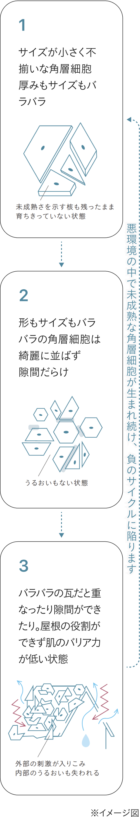 乱れた角層