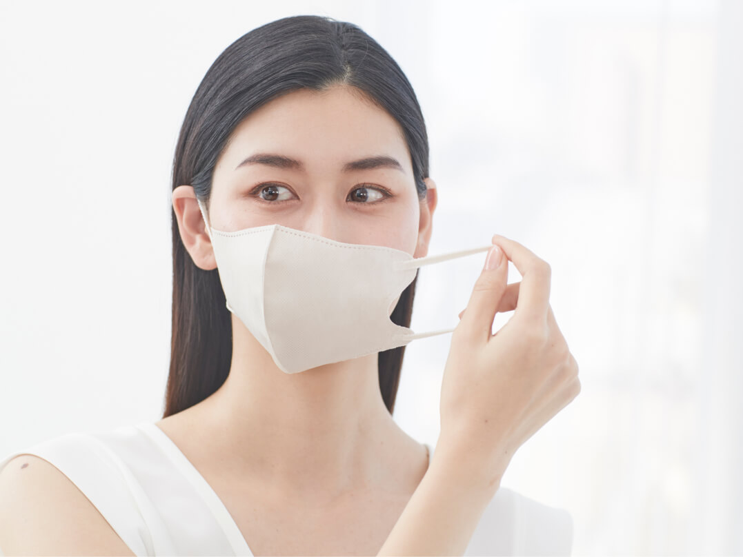 マスクは横外しが◎