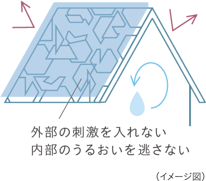 「ヴァイタサイクルヴェール®」はいわば「疑似角層ヴェール」