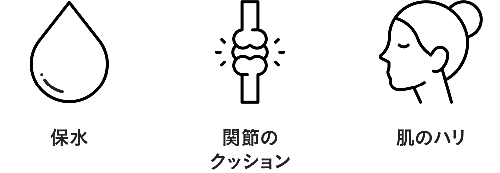 保水/関節のクッション/肌のハリ