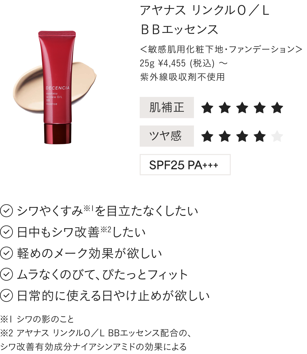 アヤナス リンクルO／L BBエッセンス