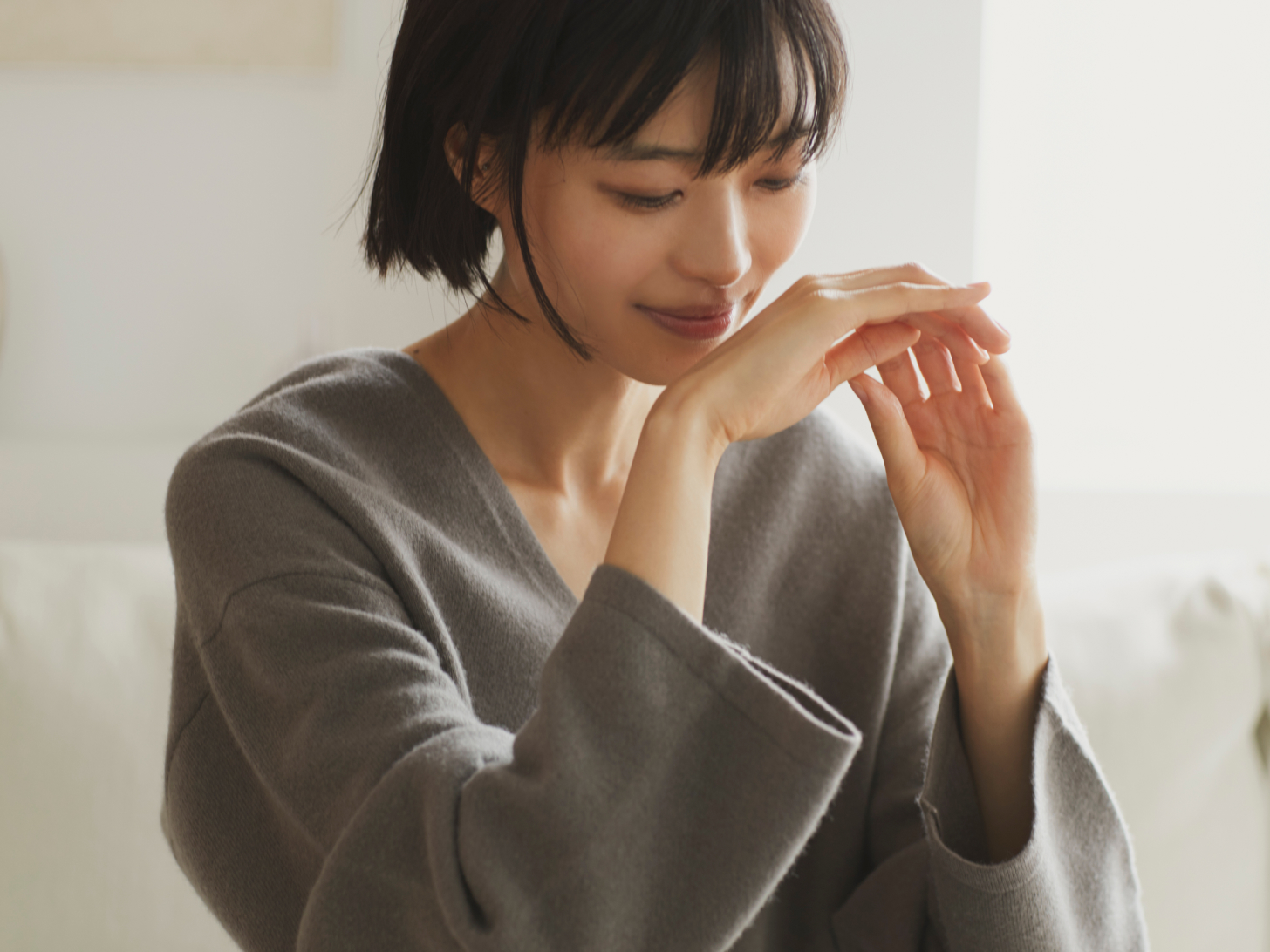 メークの３倍の時間、スキンケアに時間をかけているんです。