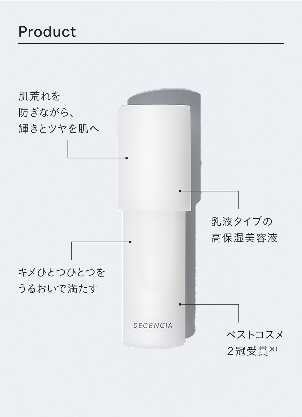 肌荒れケア・ツヤアップに ディセンシア モイストS／C コンセントレート