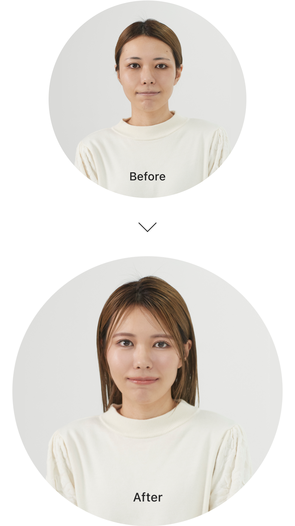 「気になっていた毛穴が、すっきり。小顔になったような気がします！」（20代：白峯）
