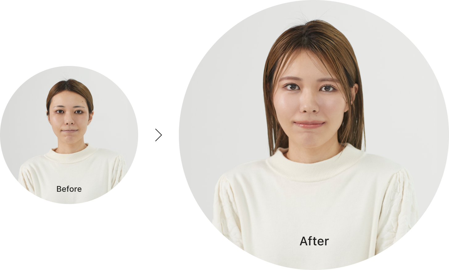 「気になっていた毛穴が、すっきり。小顔になったような気がします！」（20代：白峯）