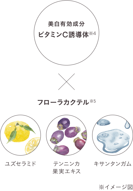 メラニンの「生成」を抑え、明るい透明感※2を増やす、菌発想の美白※3美容液！