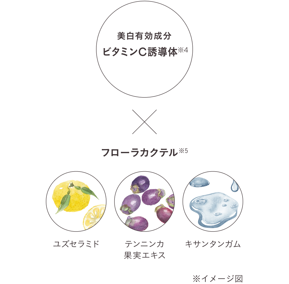 メラニンの「生成」を抑え、明るい透明感※2を増やす、菌発想の美白※3美容液！