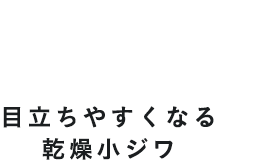 目立ちやすくなる乾燥小ジワ