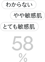 敏感肌 58％