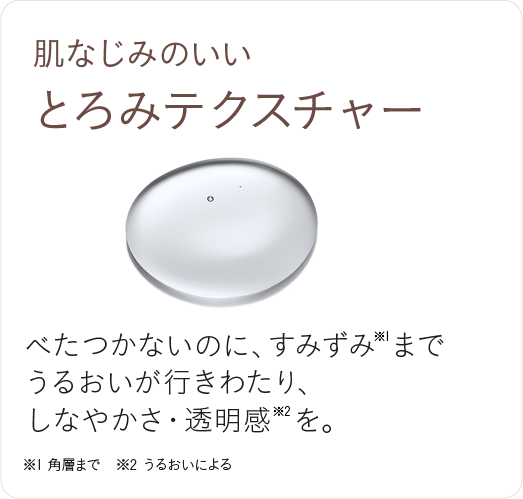 肌なじみのいいとろみテクスチャー