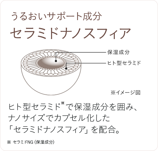 うるおいサポート成分 セラミドナノスフィア