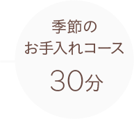 季節のお手入れコース 30分